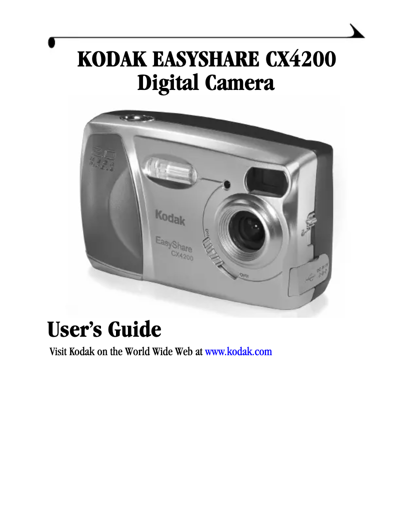 Image de la première page du manuel de l'appareil EasyShare CX4200