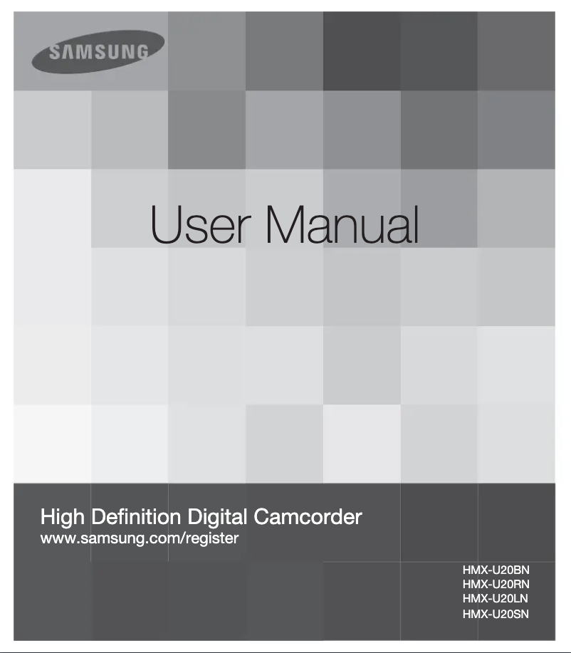 Page 1 de la notice Manuel utilisateur Samsung HMX-U20