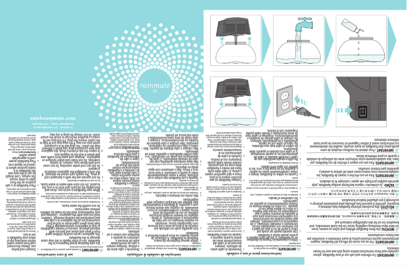 Page n°1 - Manuel utilisateur Rainbow RainMate