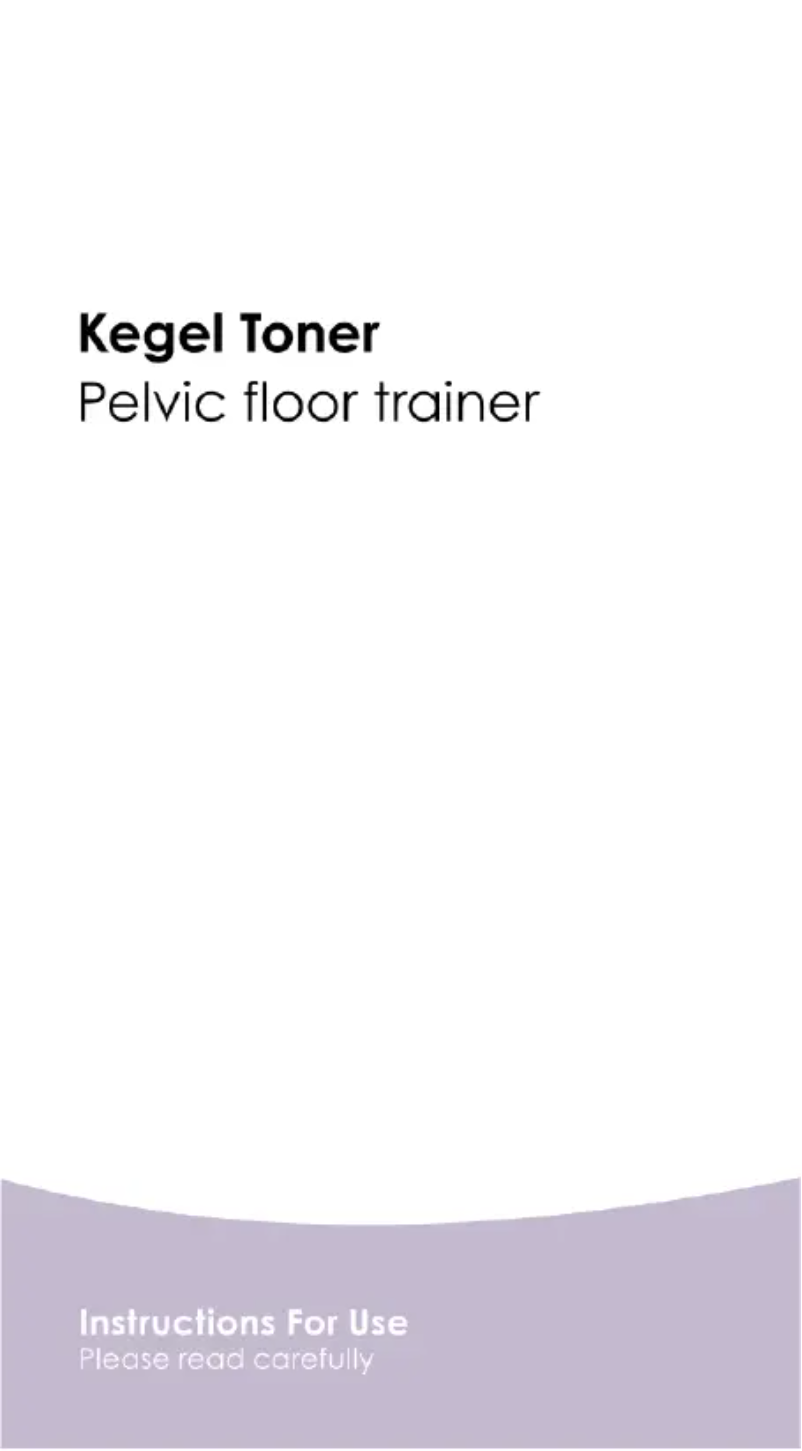 Page 1 de la notice Manuel utilisateur TensCare Kegel Toner