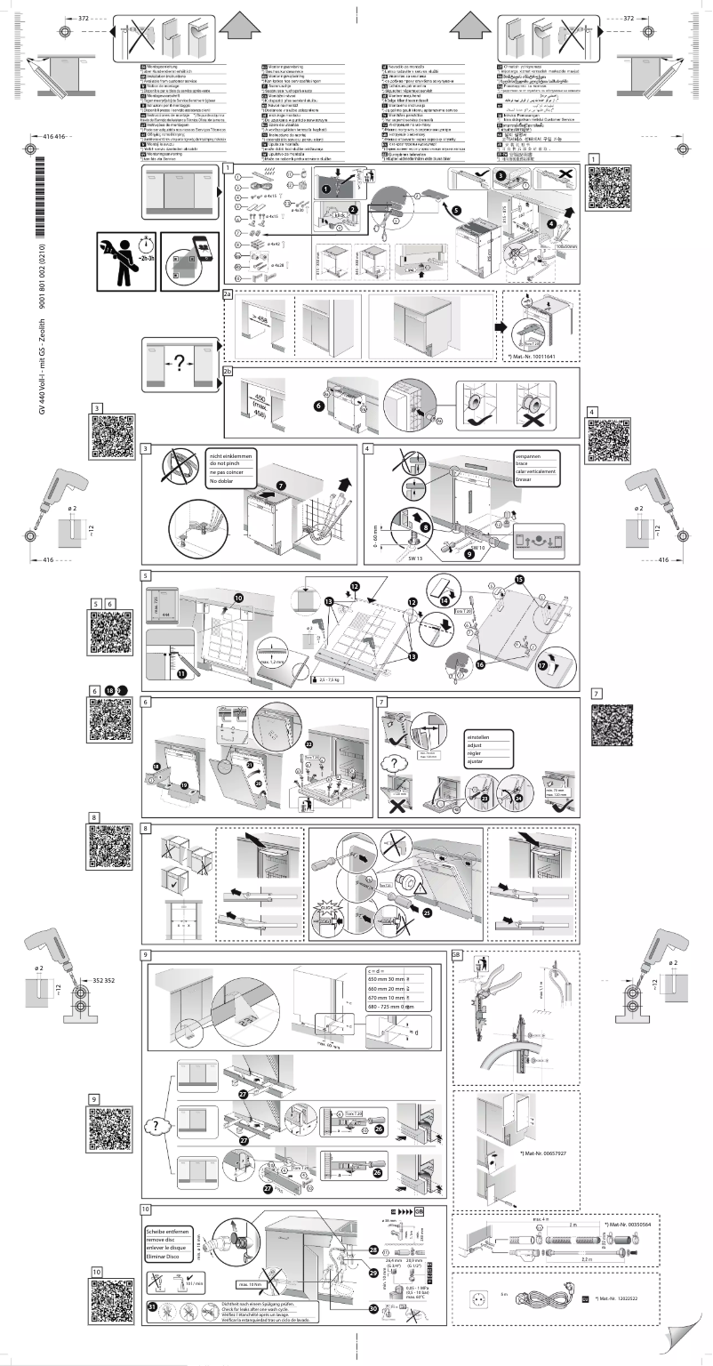 Page n°1 - Guide d'installation Siemens SR65YX08ME