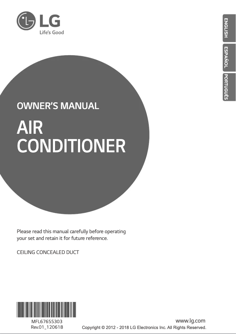 Page 1 of the manual User Manual LG AMNW24GM1A0