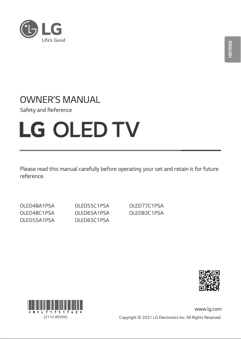 Página 1 del manual Manual de usuario LG OLED48C1PSA
