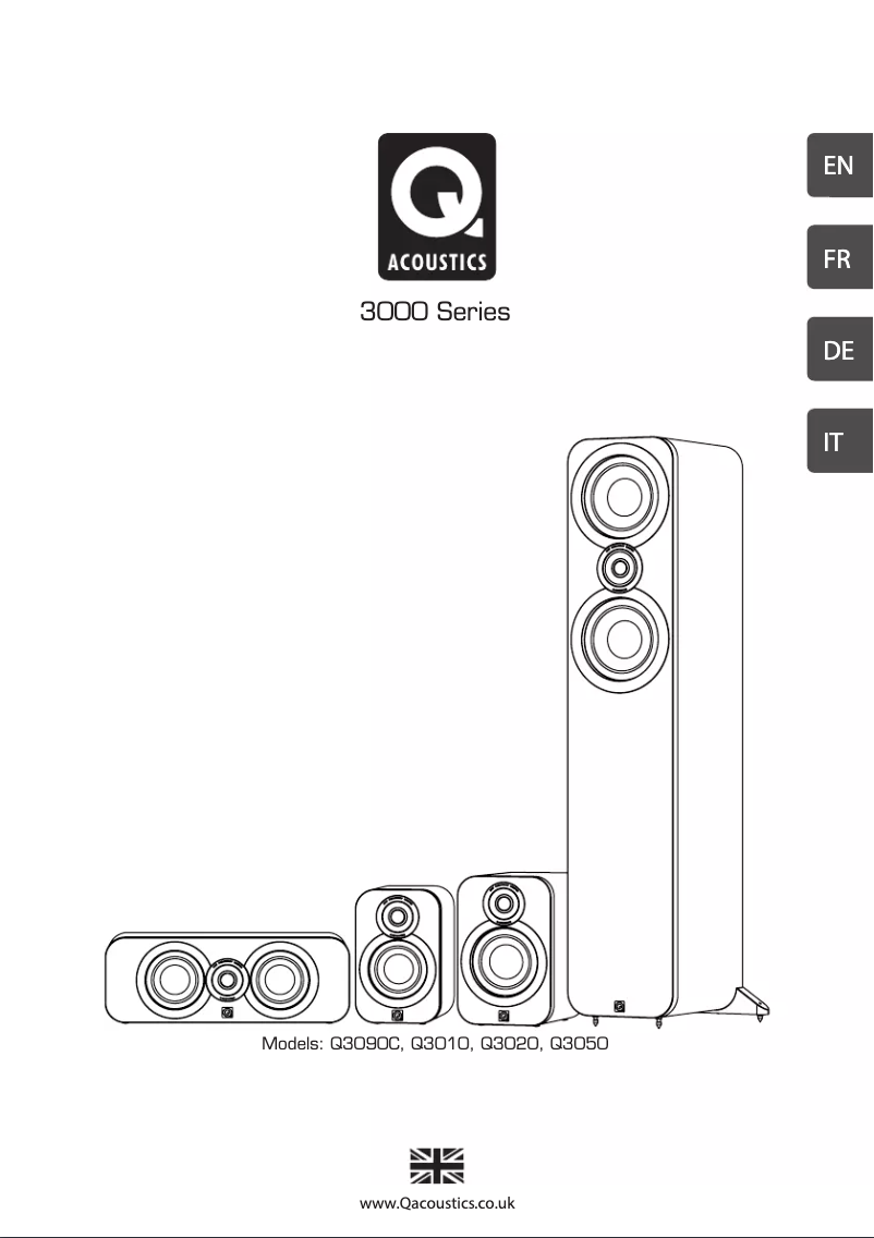 Page 1 de la notice Manuel utilisateur Q Acoustics 3050