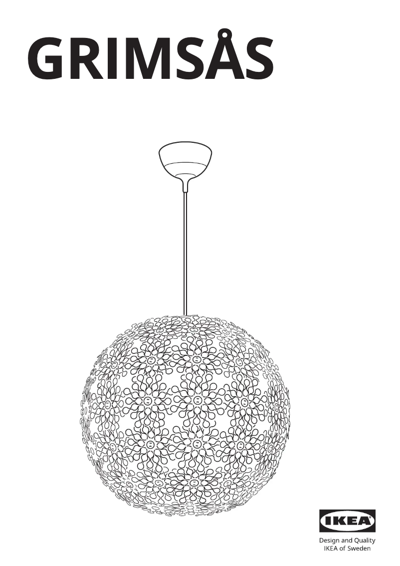 Page 1 de la notice Manuel utilisateur Ikea GRIMSÅS 804.128.32