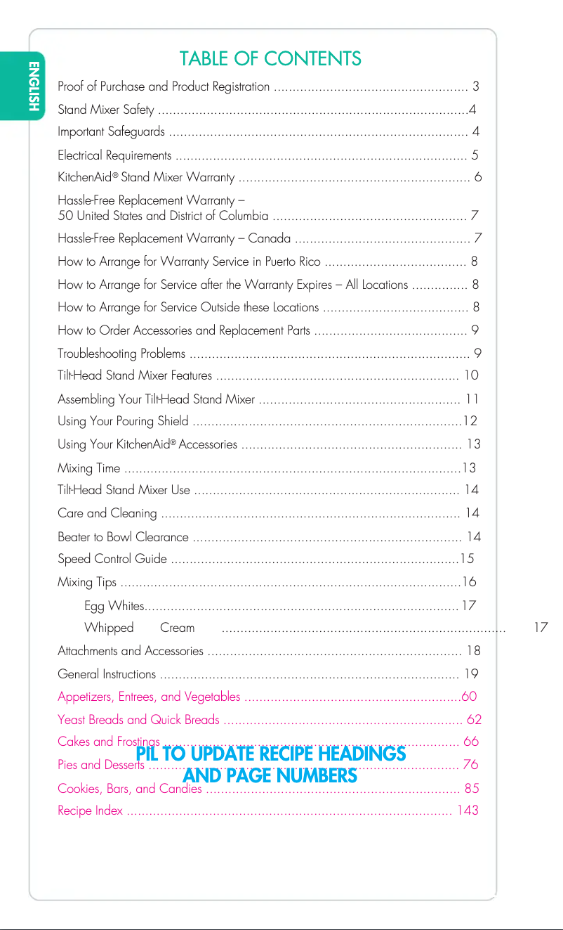 Image de la première page du manuel de l'appareil Artisan 5KSM150PS