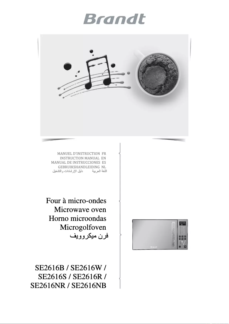 Page n°1 - Manuel utilisateur Brandt SE2616B