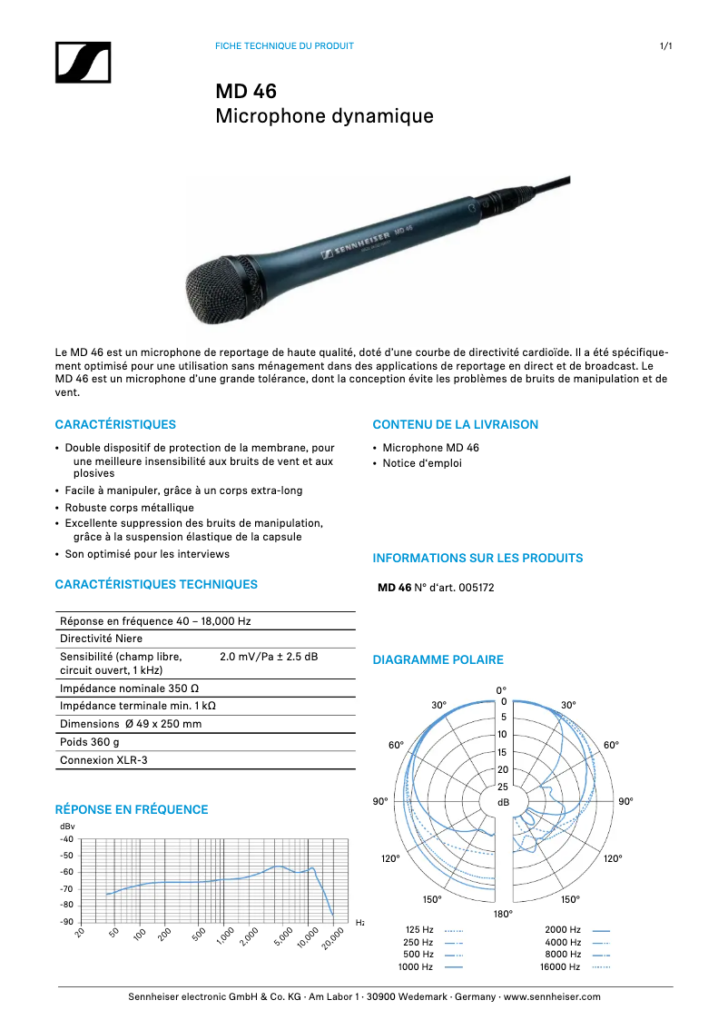 Image de la première page du manuel de l'appareil MD 46