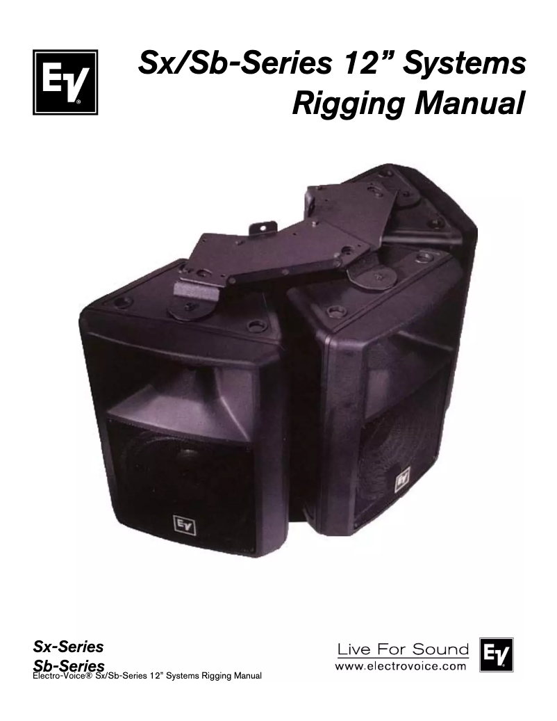 Page n°1 - Manuel utilisateur Electro-Voice Sx600PIX