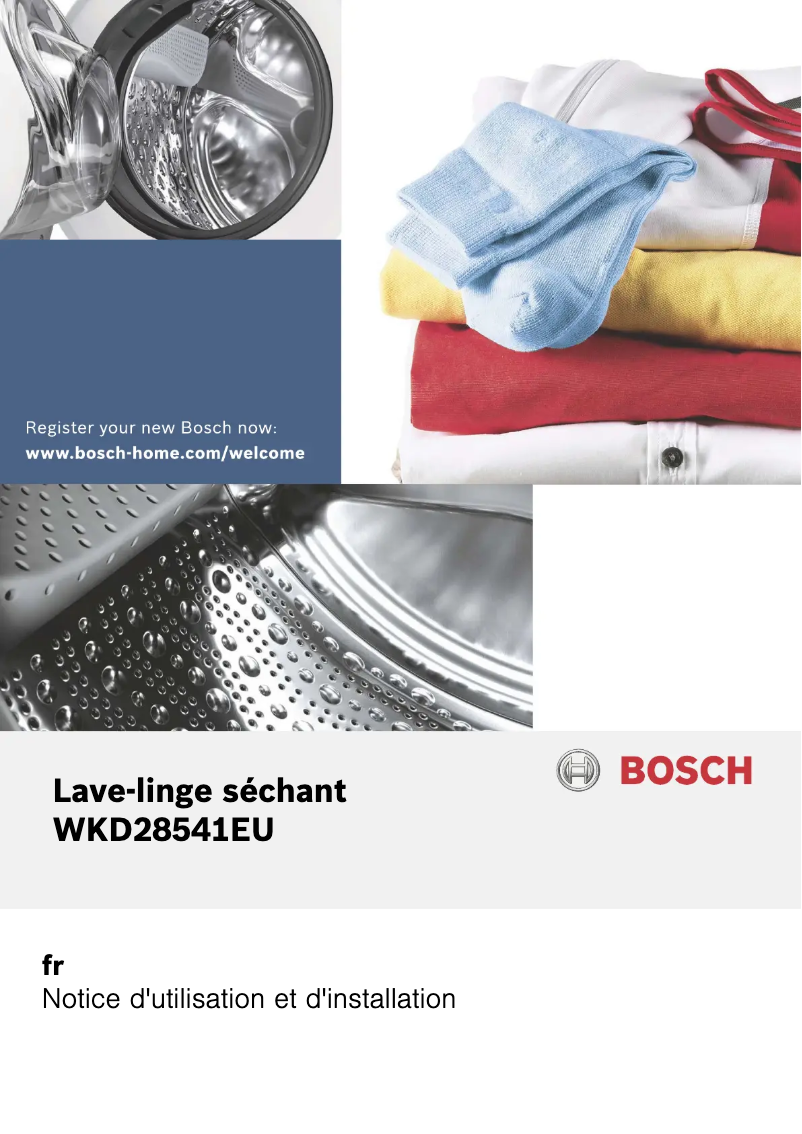 Page n°1 - Manuel utilisateur Bosch WKD28541EU