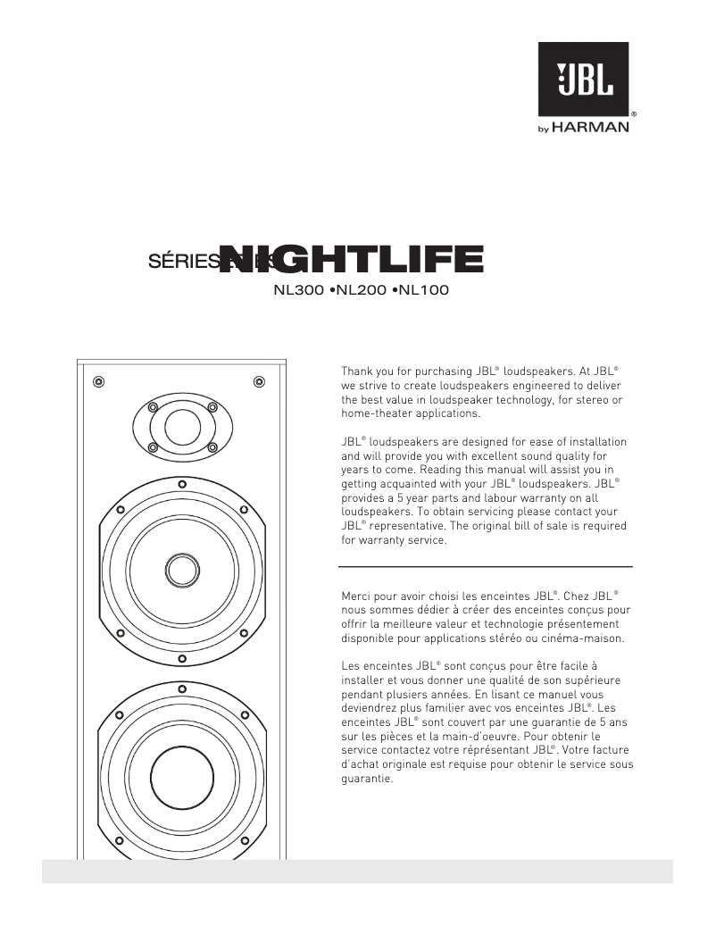 Image de la première page du manuel de l'appareil Nightlife NL300