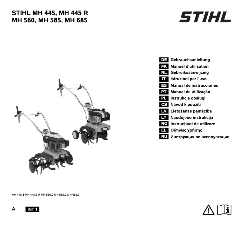 Page n°1 - Manuel utilisateur Stihl MH 445