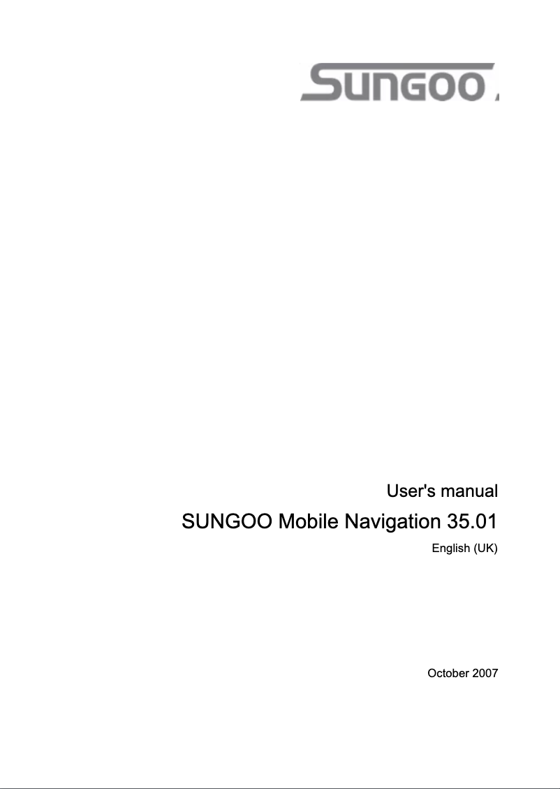 Page 1 de la notice Manuel utilisateur Sungoo 35.01
