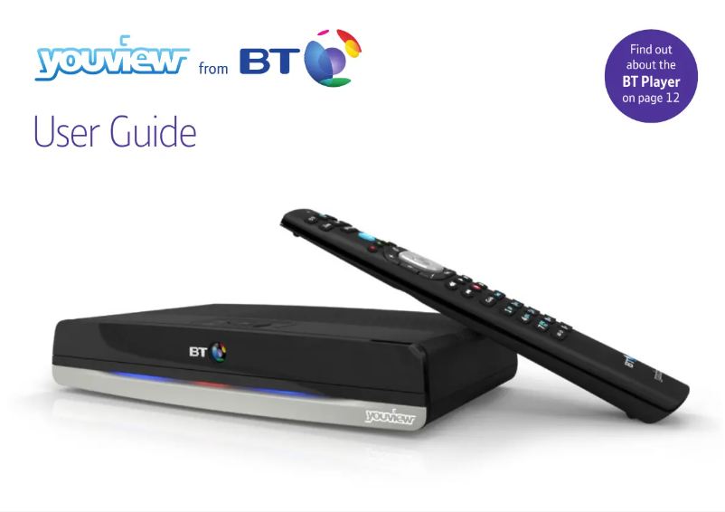 Page n°1 - Manuel utilisateur BT Youview DTR-T2110