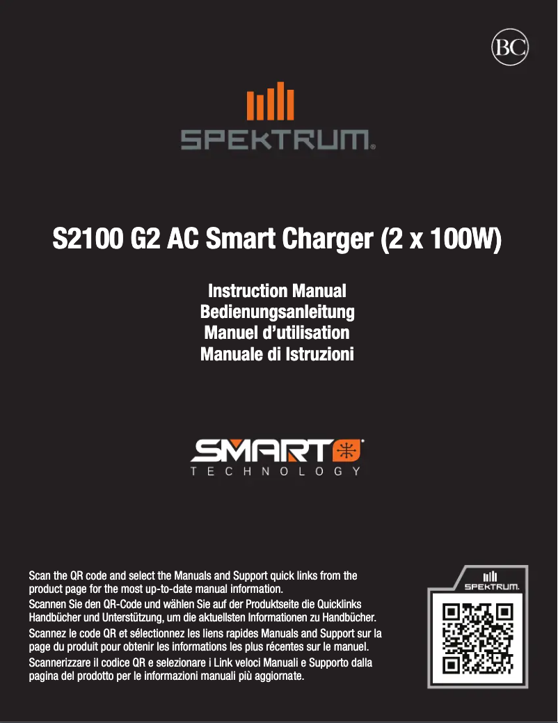 Page 1 de la notice Manuel utilisateur Spektrum S2100