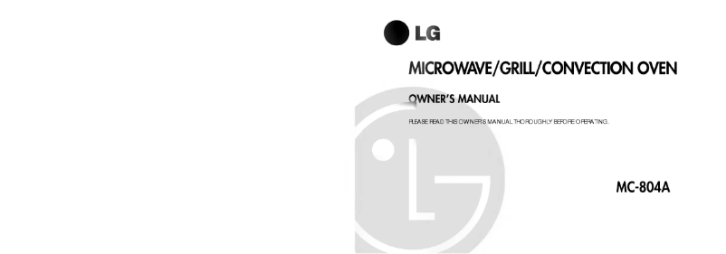 Image de la première page du manuel de l'appareil MC-804A