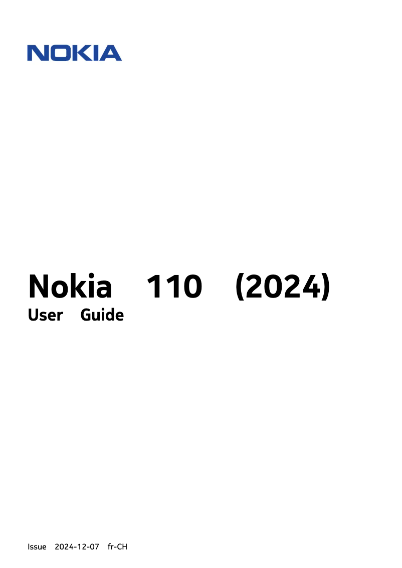 Page 1 de la notice Manuel utilisateur Nokia 225 4G (2024)