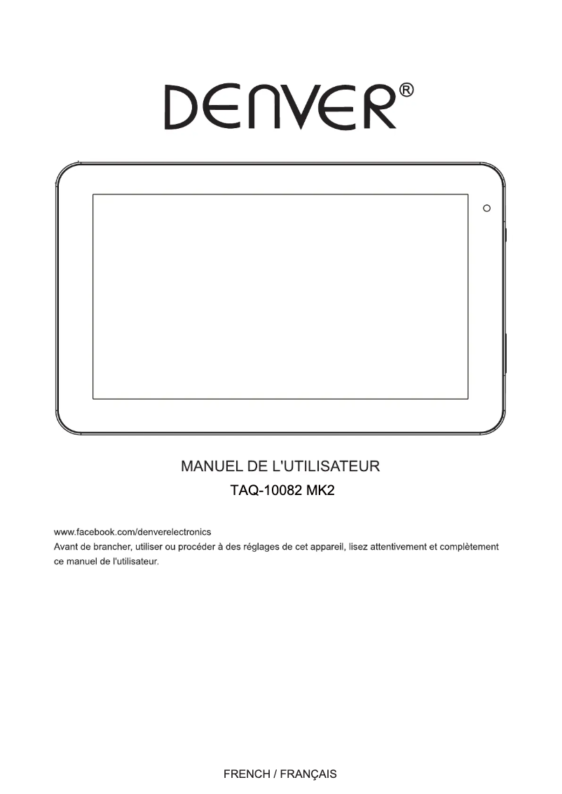 Página 1 del manual Manual de usuario Denver TAQ-10082MK2