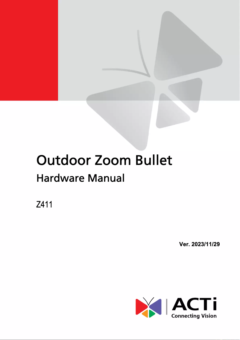 Image de la première page du manuel de l'appareil Z411