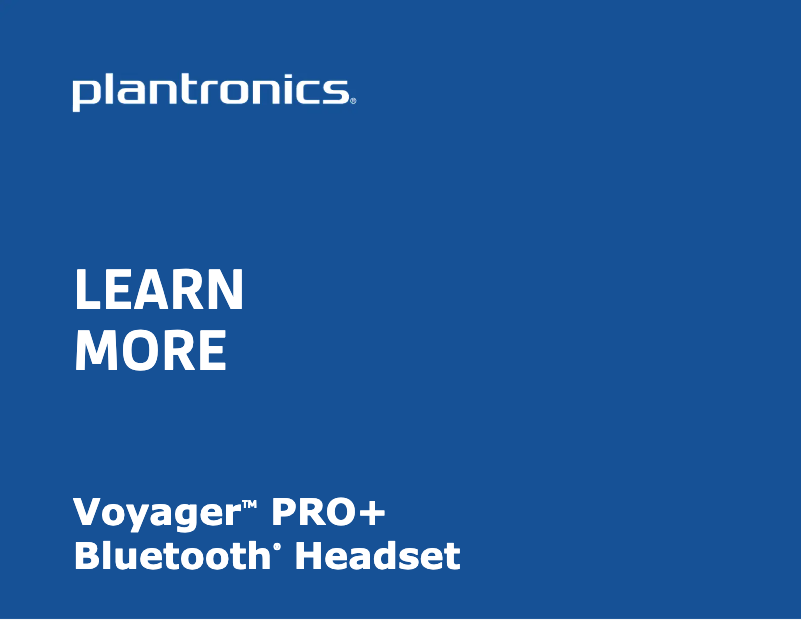 Image de la première page du manuel de l'appareil Voyager PRO+