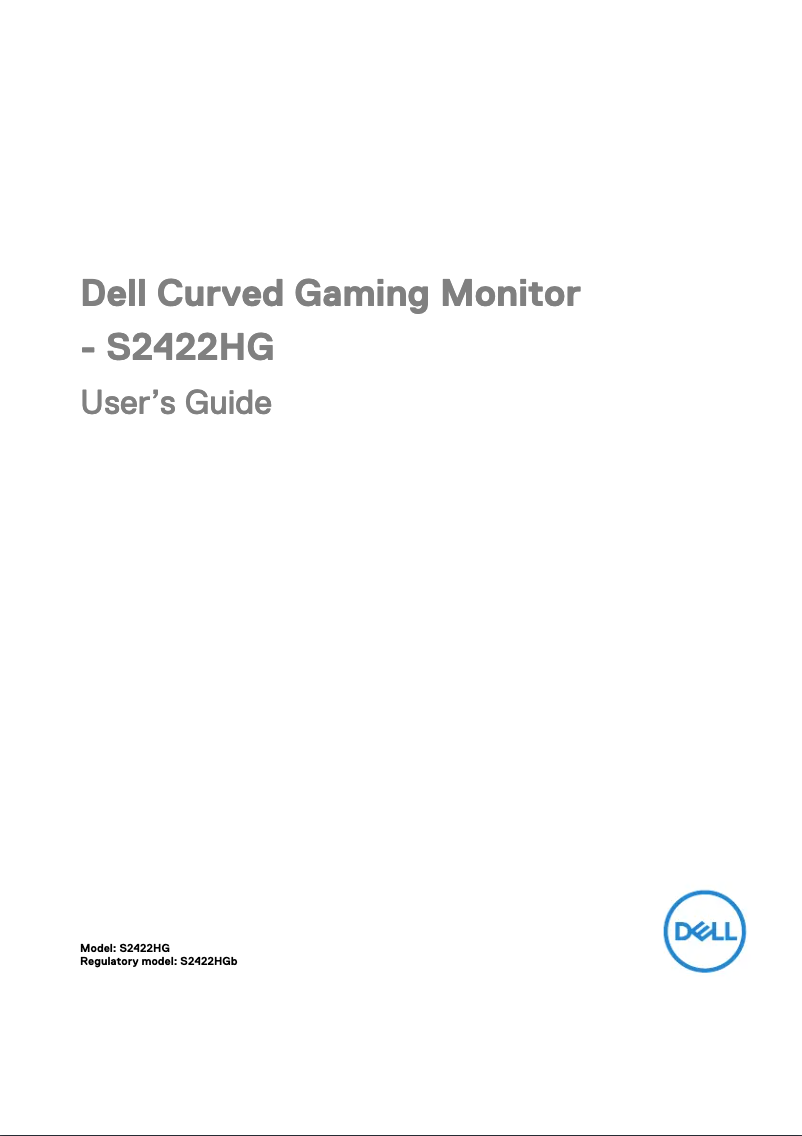 Imagen de la primera página del manual del dispositivo S2422HG