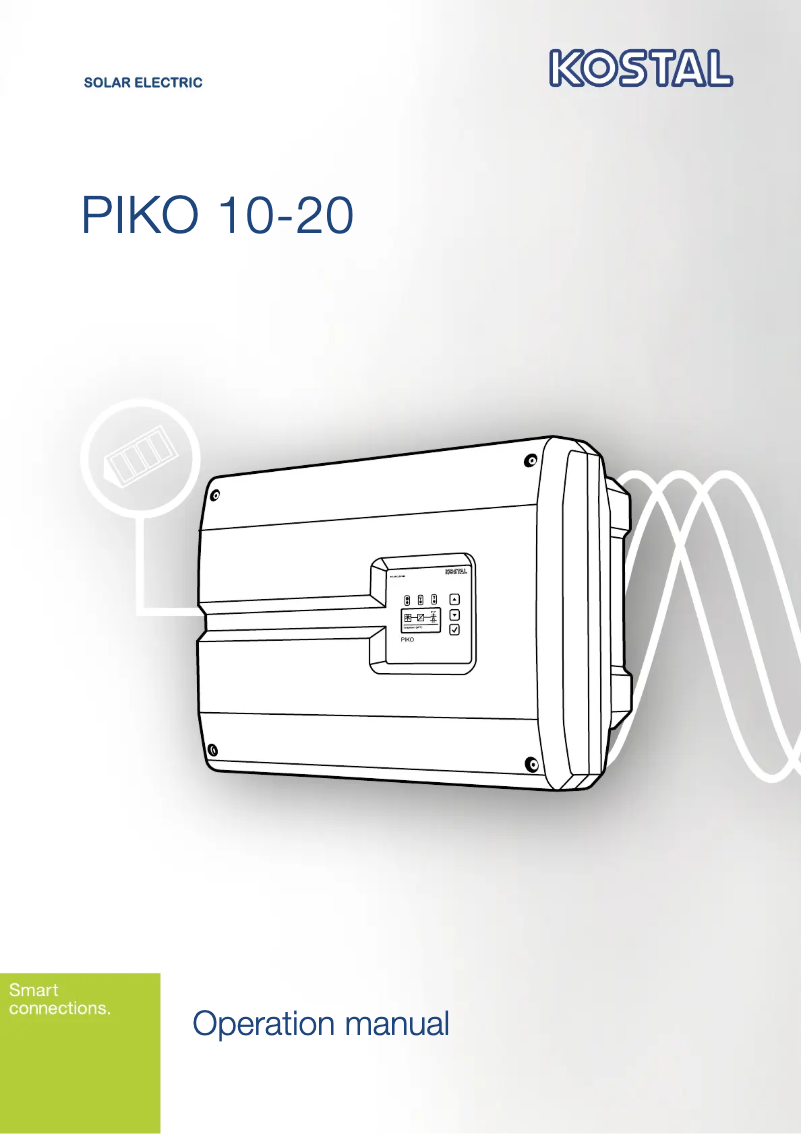 Page n°1 - Manuel utilisateur Kostal PIKO 12