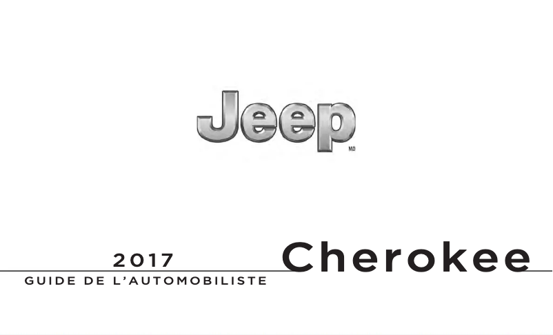 Page n°1 - Manuel utilisateur Jeep Cherokee (2017)