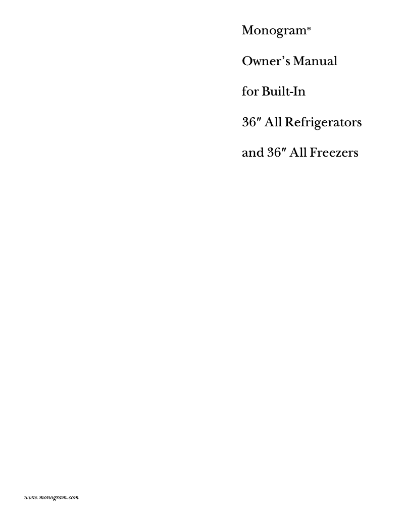 Image de la première page du manuel de l'appareil ZIR36NDRH