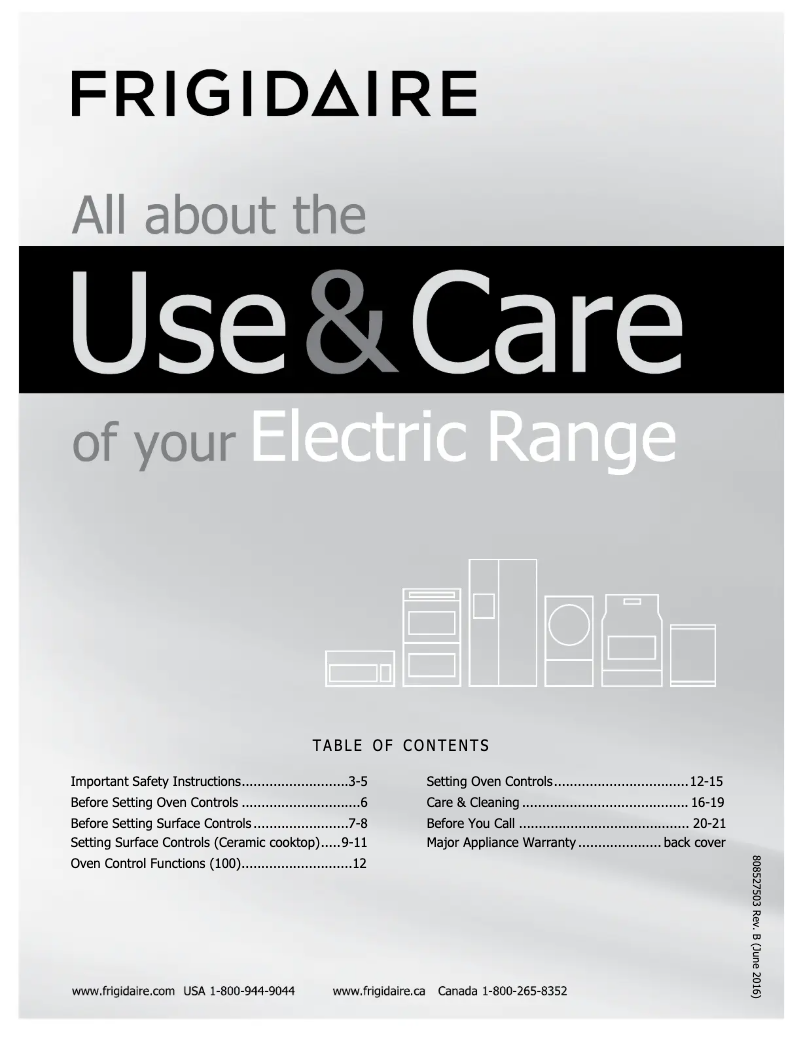 Image de la première page du manuel de l'appareil FFEF3013LW