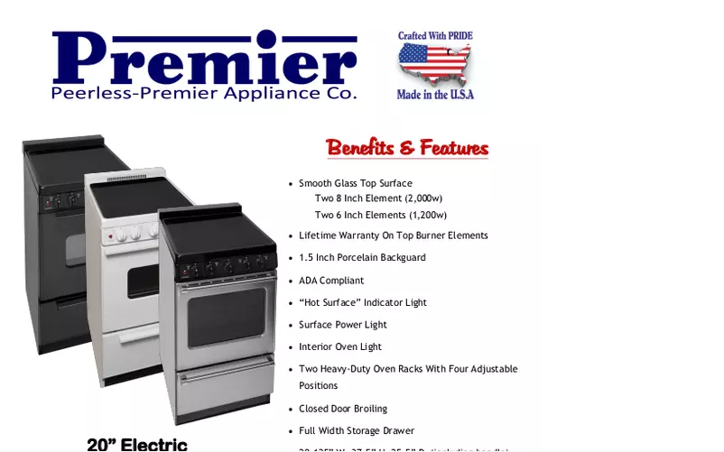 Page 1 de la notice Manuel utilisateur Premier EAS7X0BP