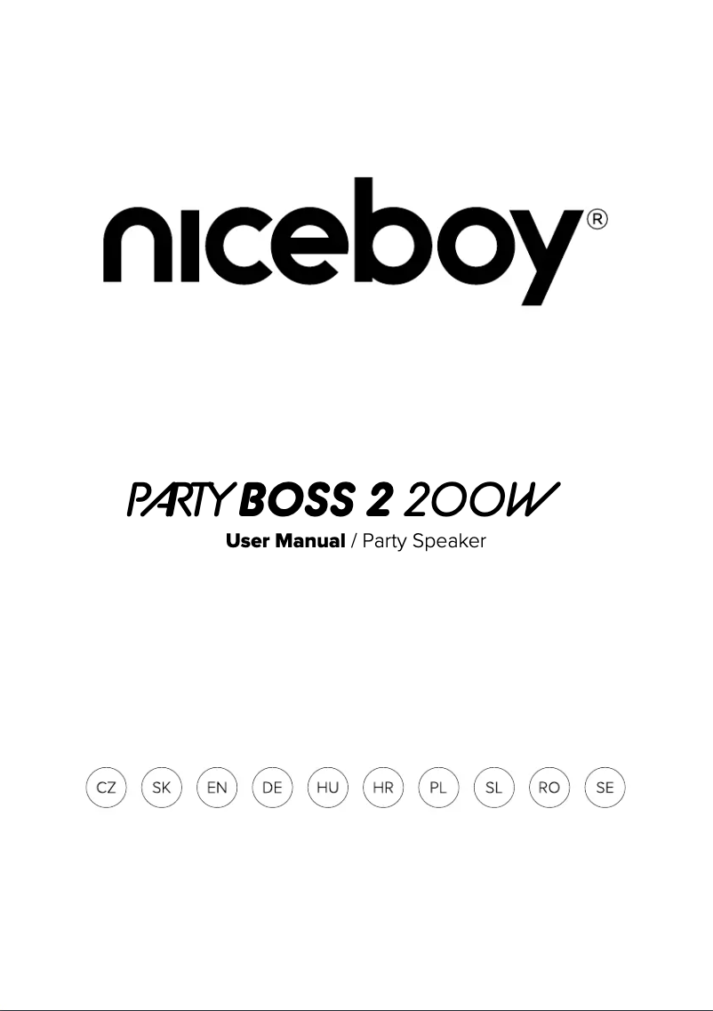 Page n°1 - Manuel utilisateur Niceboy PARTY Boss 2 200W