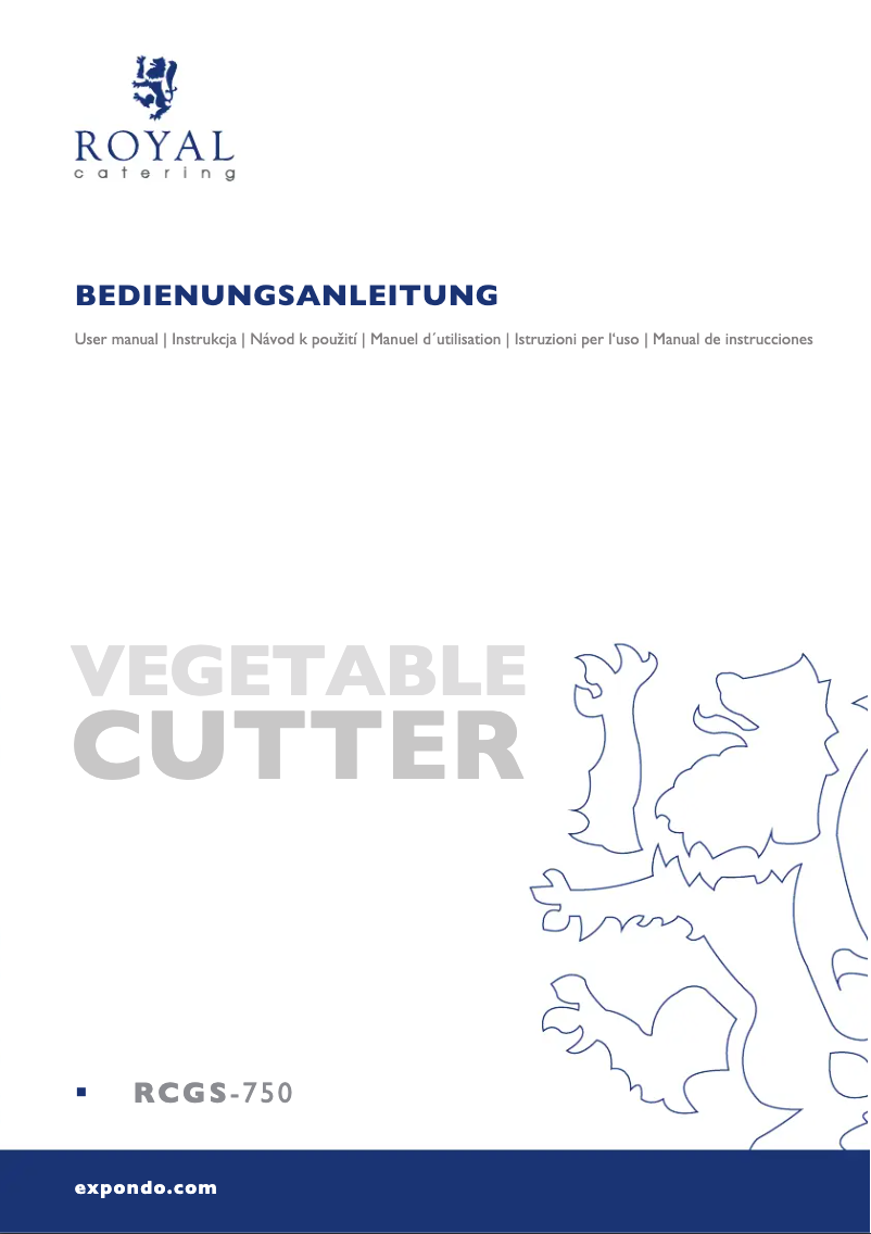 Image de la première page du manuel de l'appareil RCGS-750