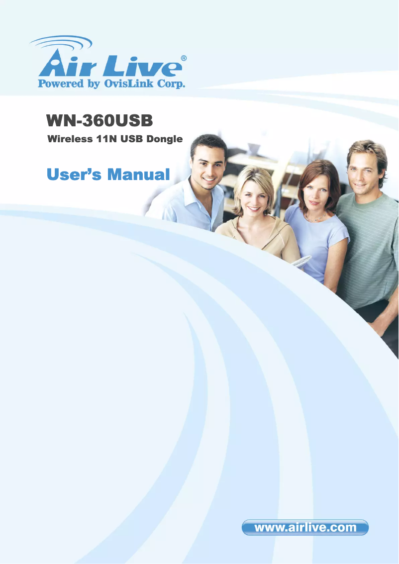 Page 1 de la notice Manuel utilisateur AirLive WN-360USB