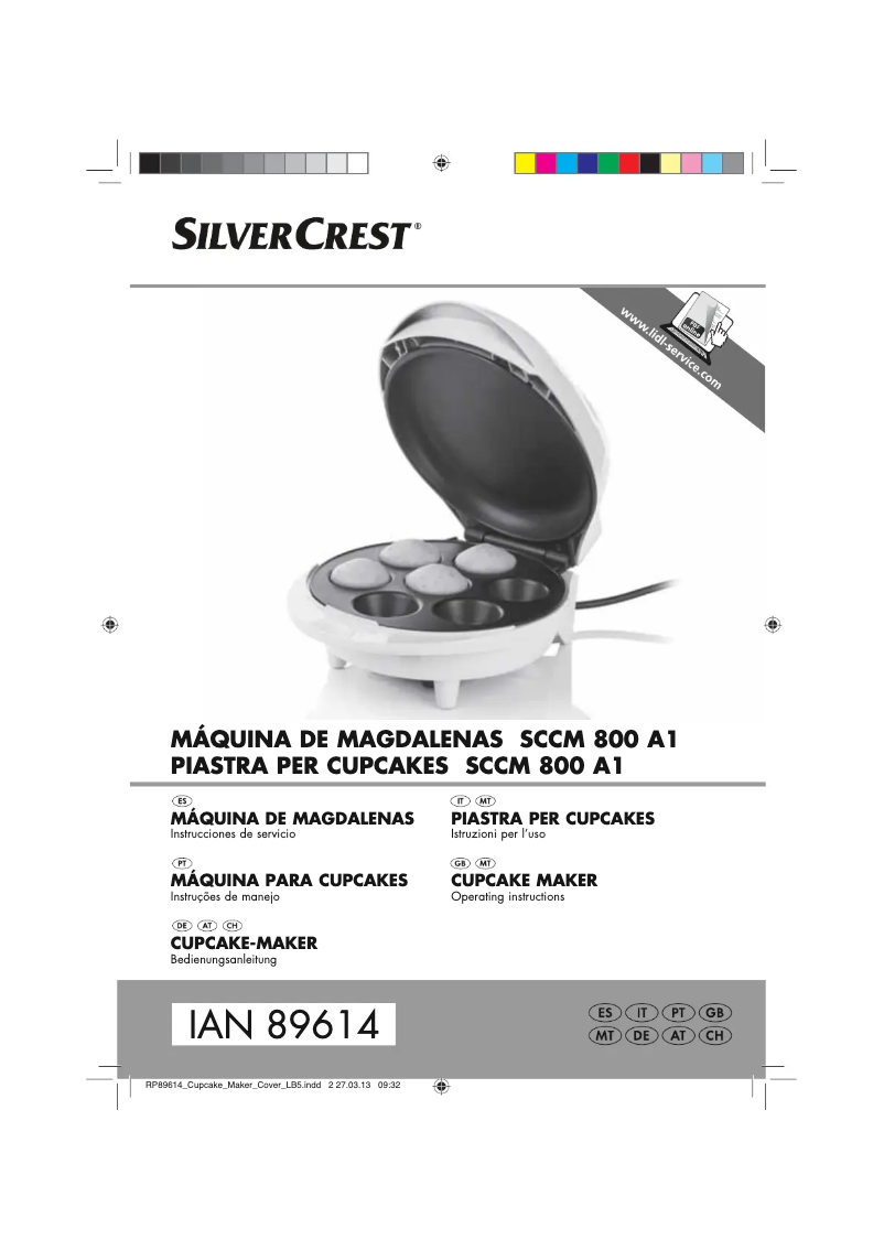 Page n°1 - Manuel utilisateur SilverCrest SCCM 800 A1