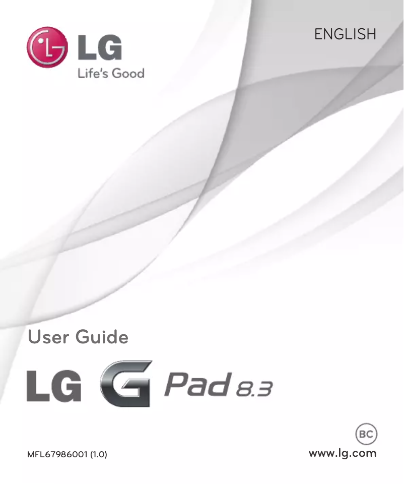 Page n°1 - Manuel utilisateur LG G Pad V500