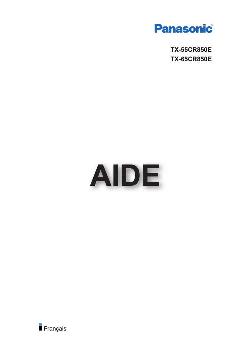 Page 1 de la notice Manuel utilisateur Panasonic TX-65CR850E