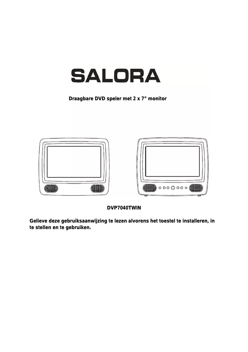 Page n°1 - Manuel utilisateur Salora DVP7040TWIN