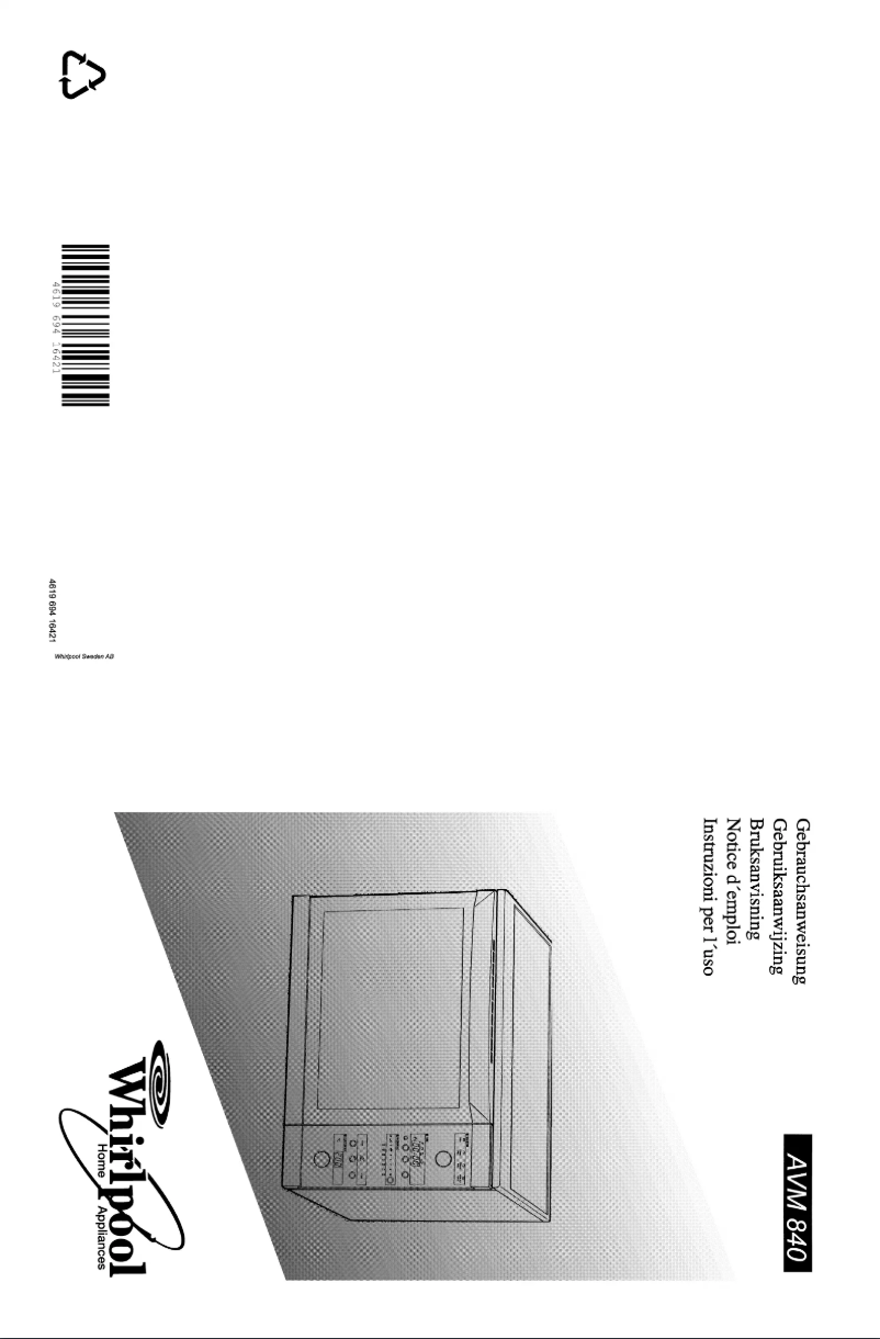 Image de la première page du manuel de l'appareil AVM 840