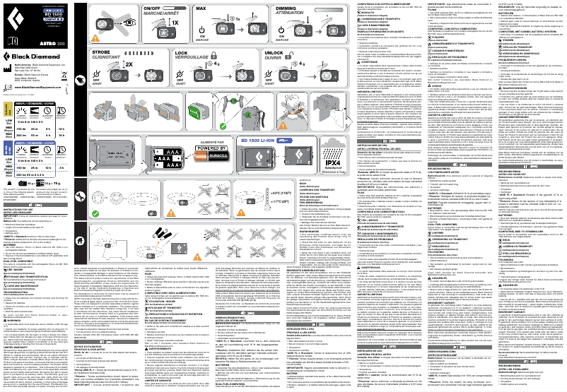 Image de la première page du manuel de l'appareil Astro 300