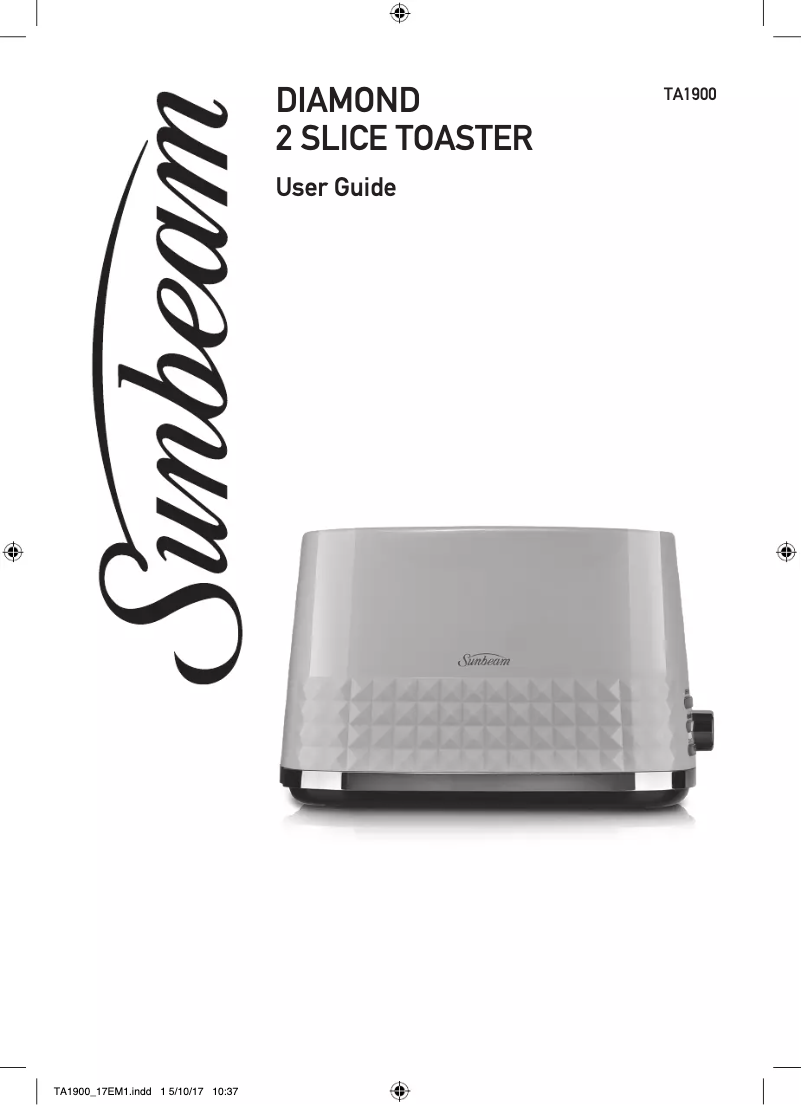 Image de la première page du manuel de l'appareil Diamond Collection TA1900