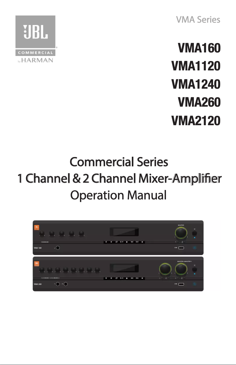 Image de la première page du manuel de l'appareil VMA 2120