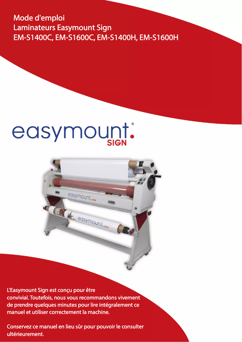 Page n°1 - Manuel utilisateur Easymount EM-S1400C