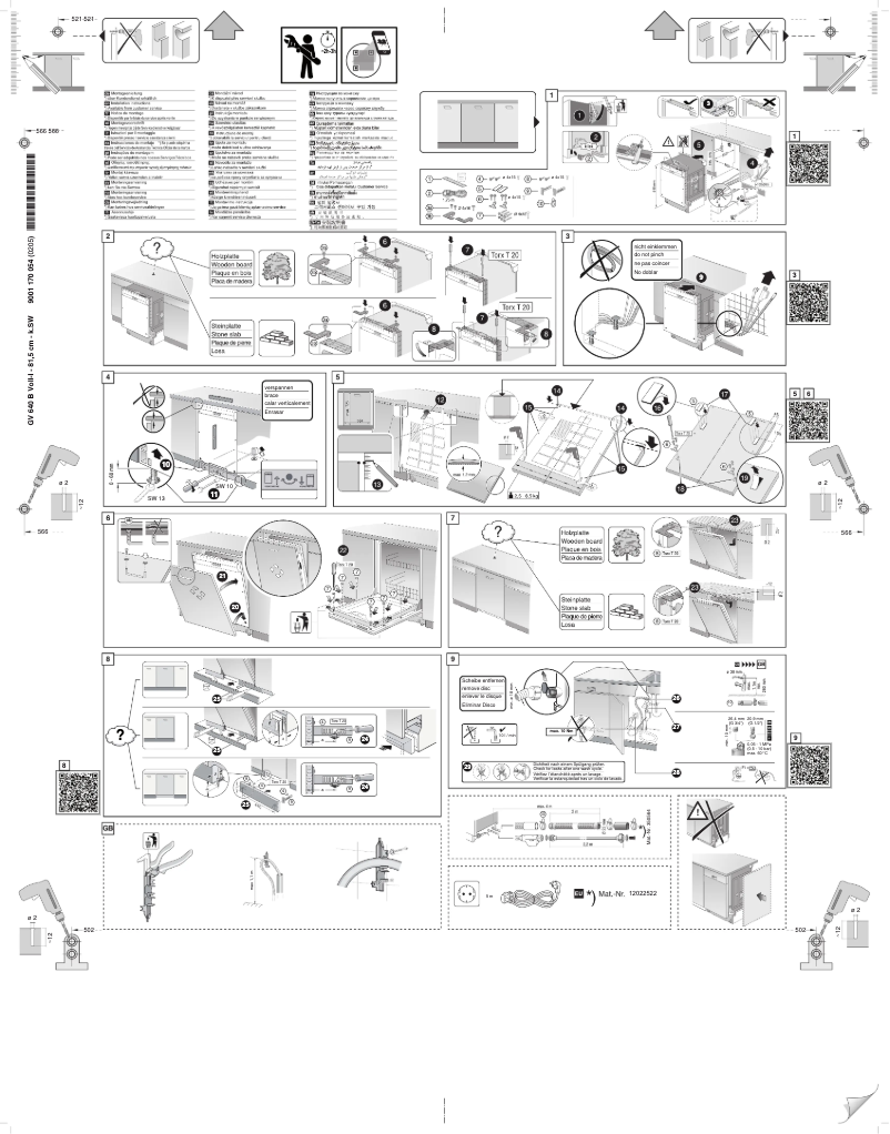 Page 1 de la notice Guide d'installation Bosch SGV2ITX22E