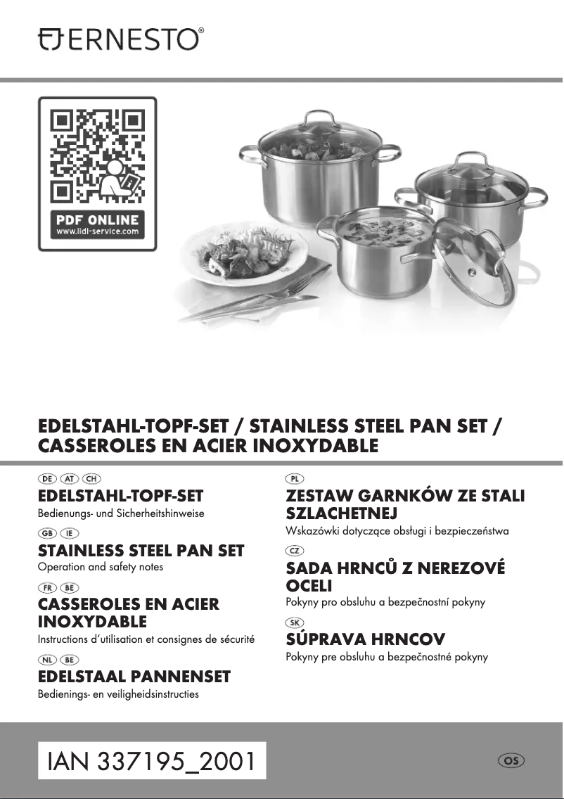 Page n°1 - Manuel utilisateur Ernesto HG06427