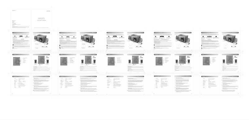 Page 1 de la notice Manuel utilisateur Edifier M1370