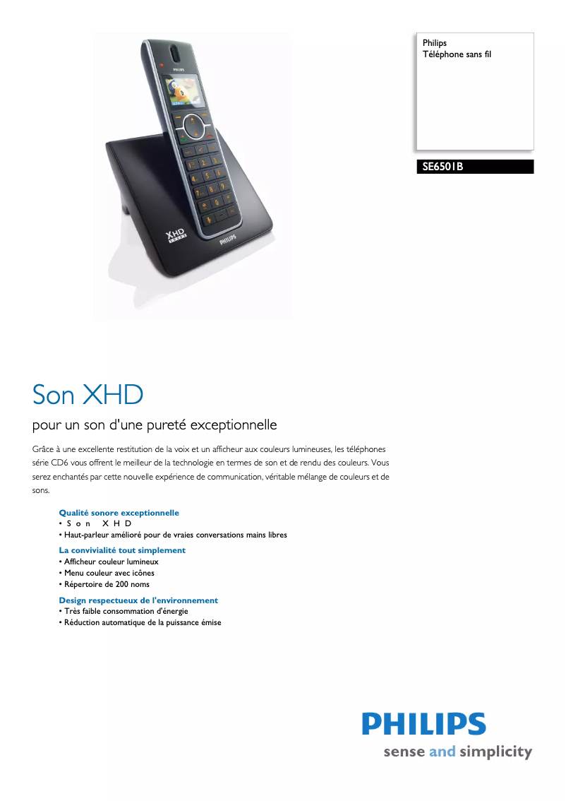 First page image of the manual for SE6501B