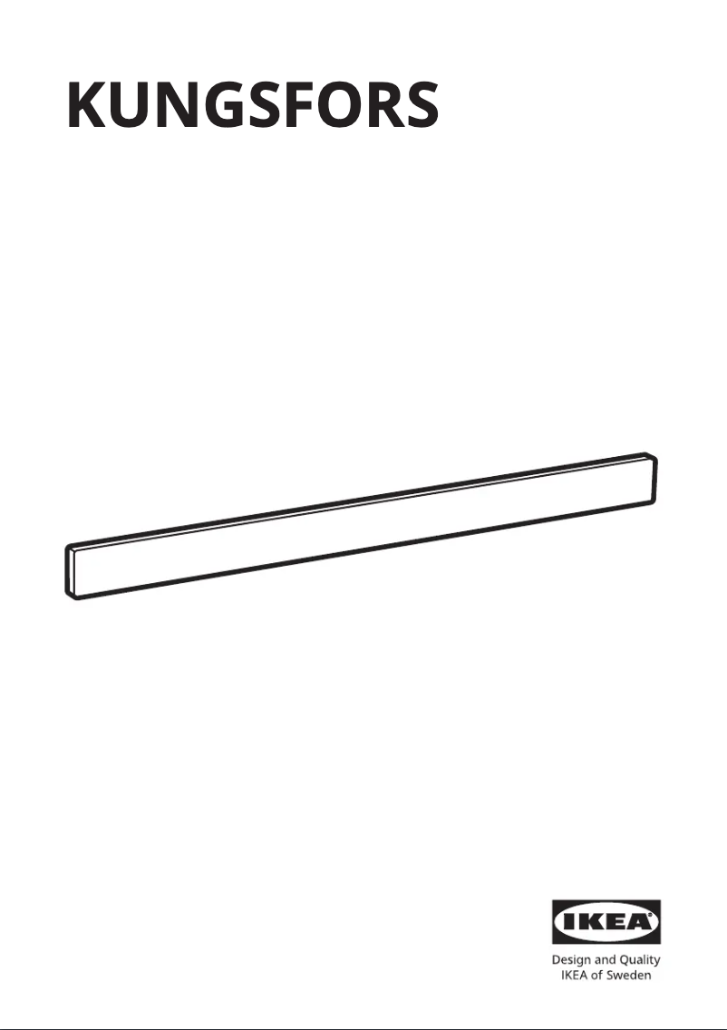Page 1 de la notice Manuel utilisateur Ikea KUNGSFORS 403.349.21