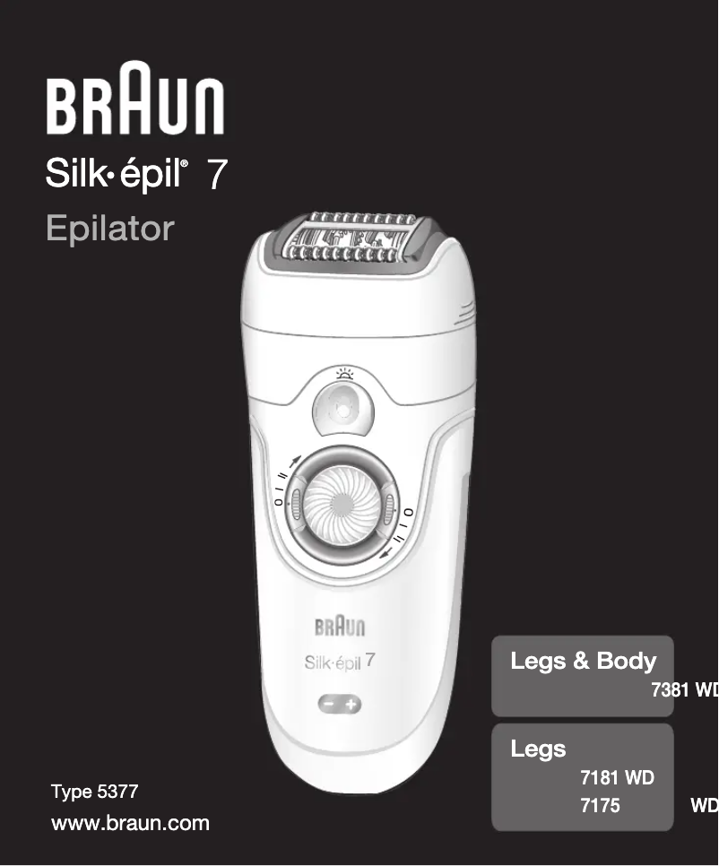 Image de la première page du manuel de l'appareil Silk-epil 7 7181 Wet & Dry