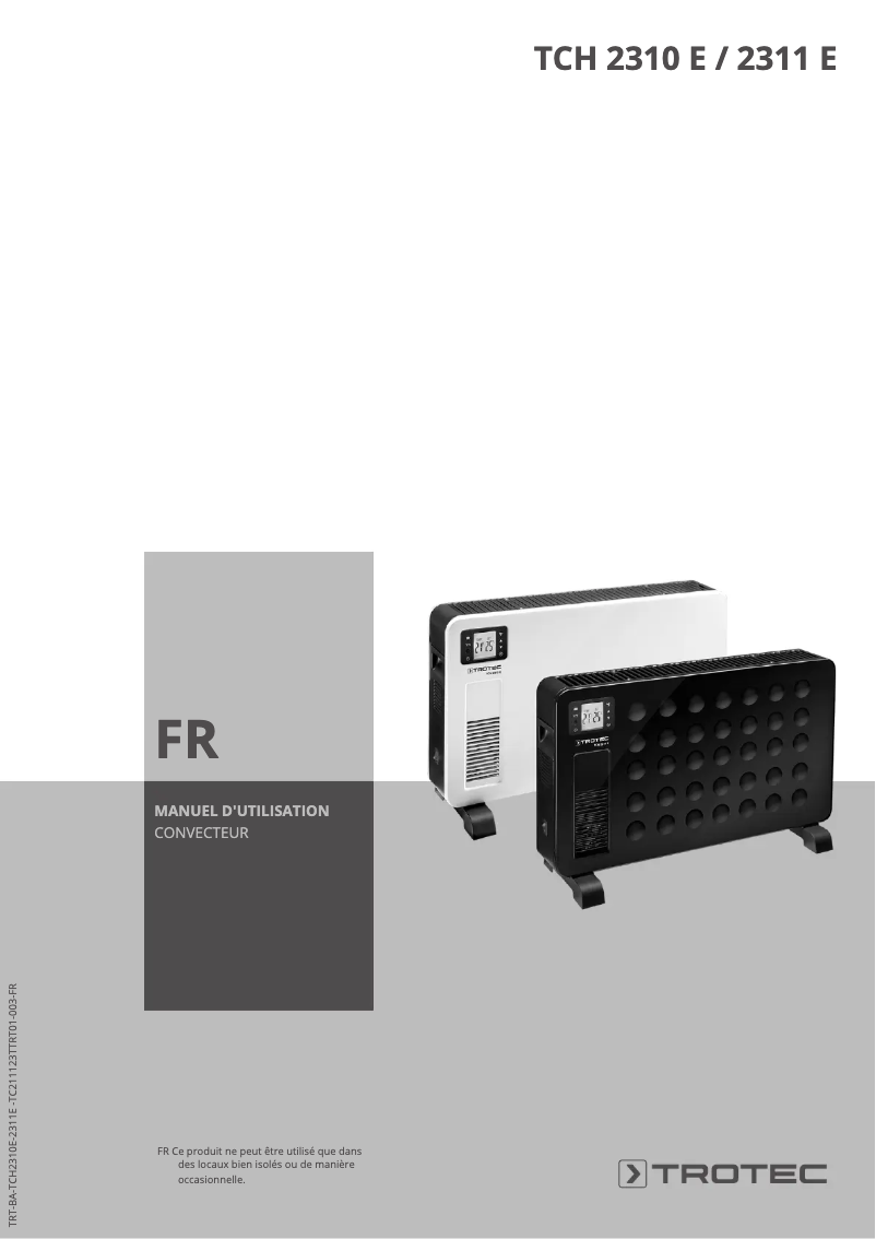 Image de la première page du manuel de l'appareil TCH 2311 E