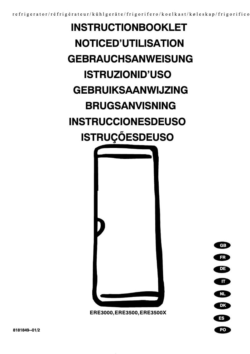 Página 1 del manual Manual de usuario Electrolux ERE 3000